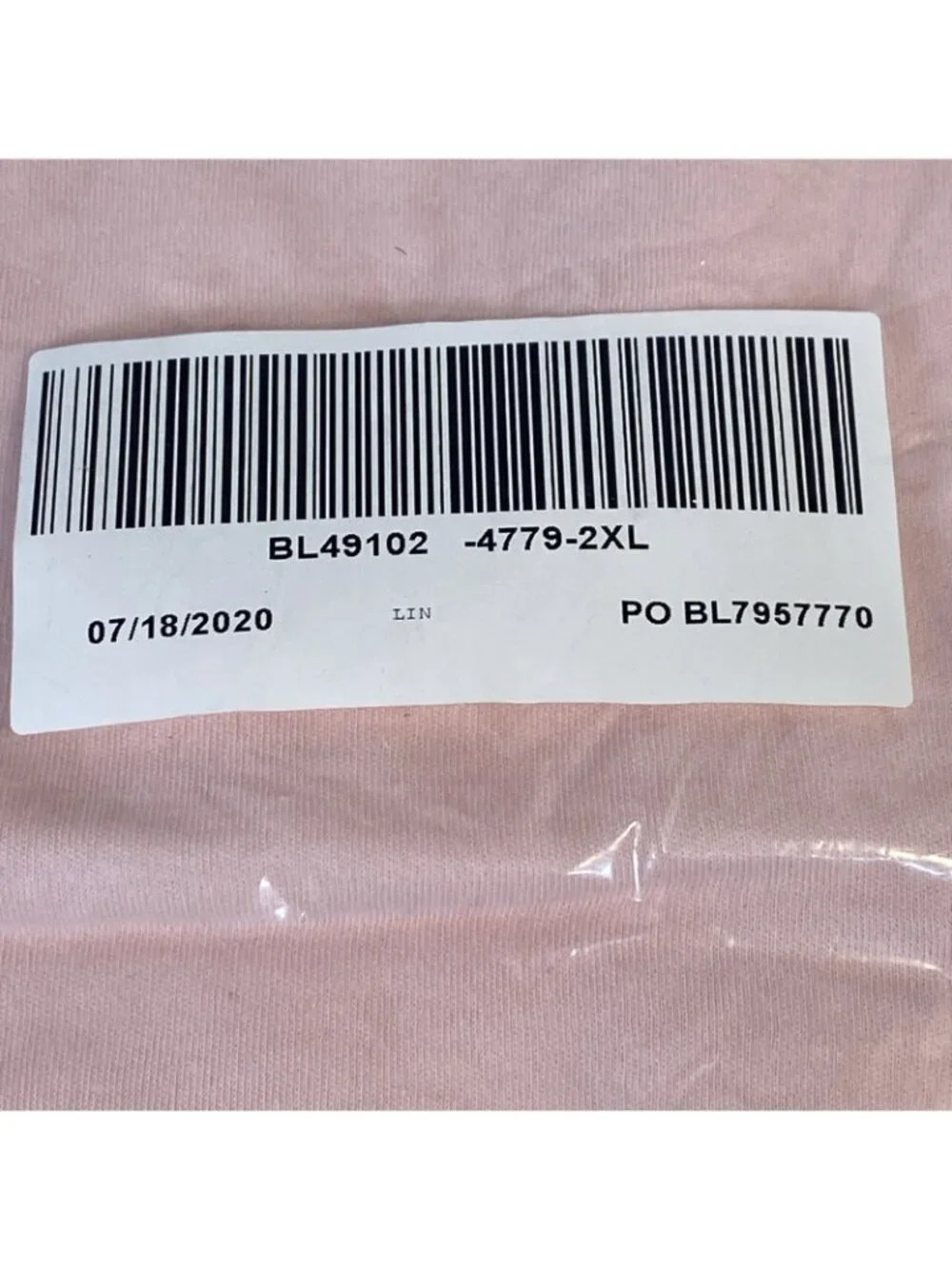 NEW SEALED Blair Brand Pale Pink 2XL Short Sleeve Womens Jewel Neck Pullover Top - Picture 3 of 4